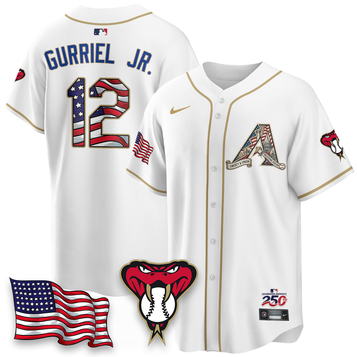 ARI 2026 Independence Day USA Vapor Limited Jersey - Stitched-NQD