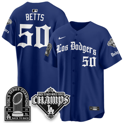 LAD World Series Champions B2B Patch Vapor Premier Limited Gothic Edition Jersey - All Stitched
