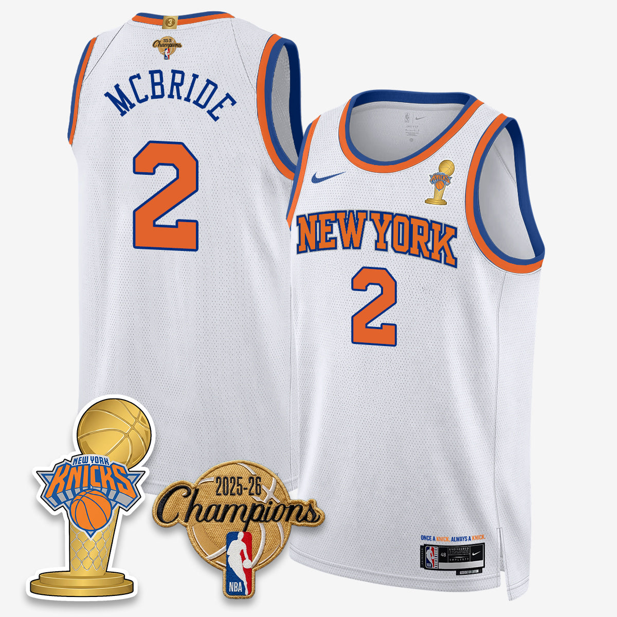 NYK 2026 Basketball Champions Vapor Jersey - Stitched-NQD