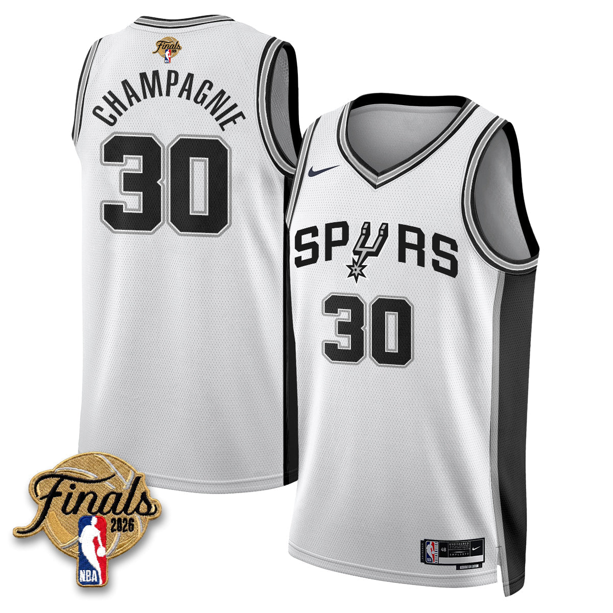 SAS 2026 NBA Western Conference Champions Vapor Jersey V2- Stitched-NQD
