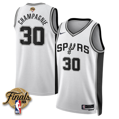 SAS 2026 NBA Western Conference Champions Vapor Jersey V2- Stitched-NQD
