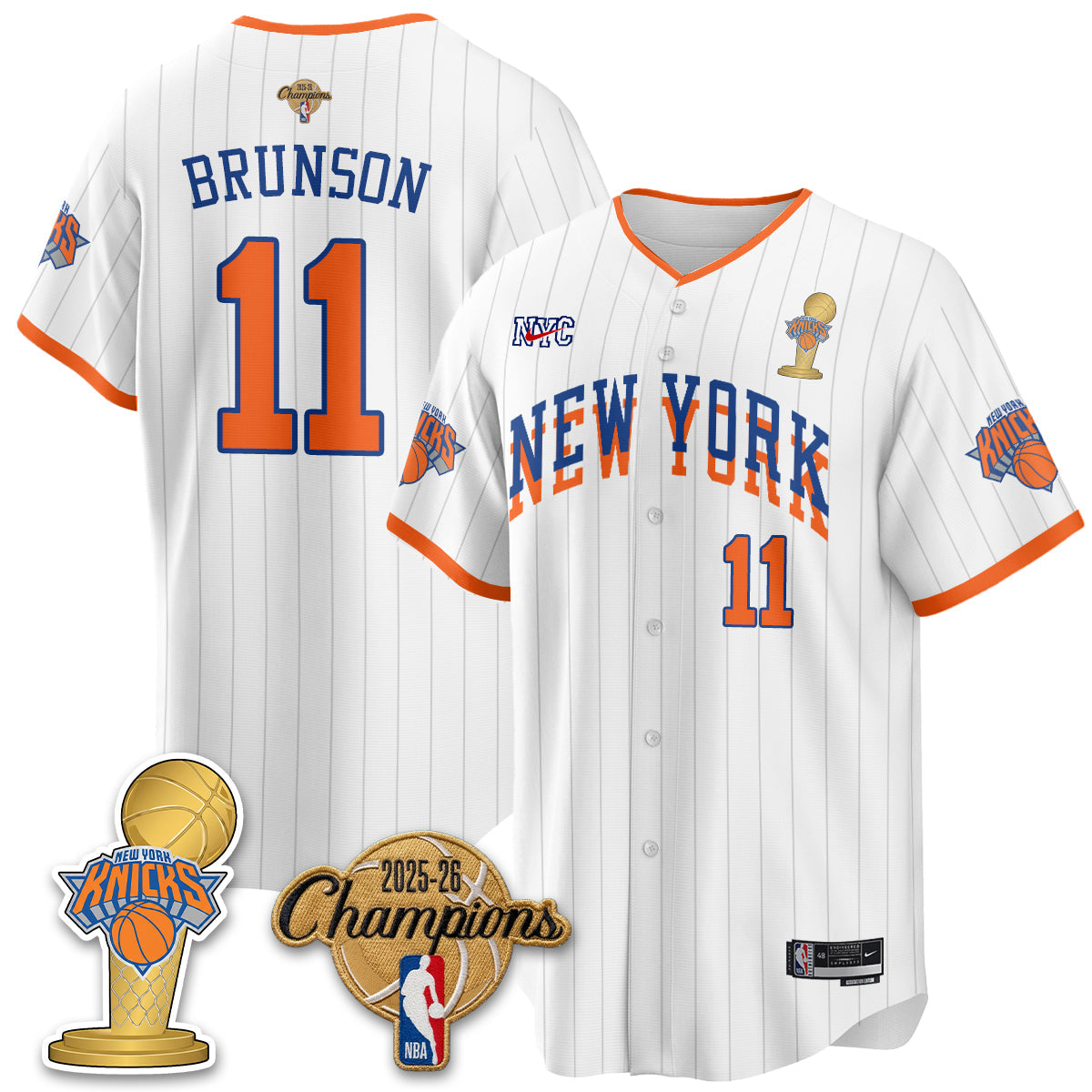 NYK 2026 NBA Champions Vapor Jersey - Stitched-NQD