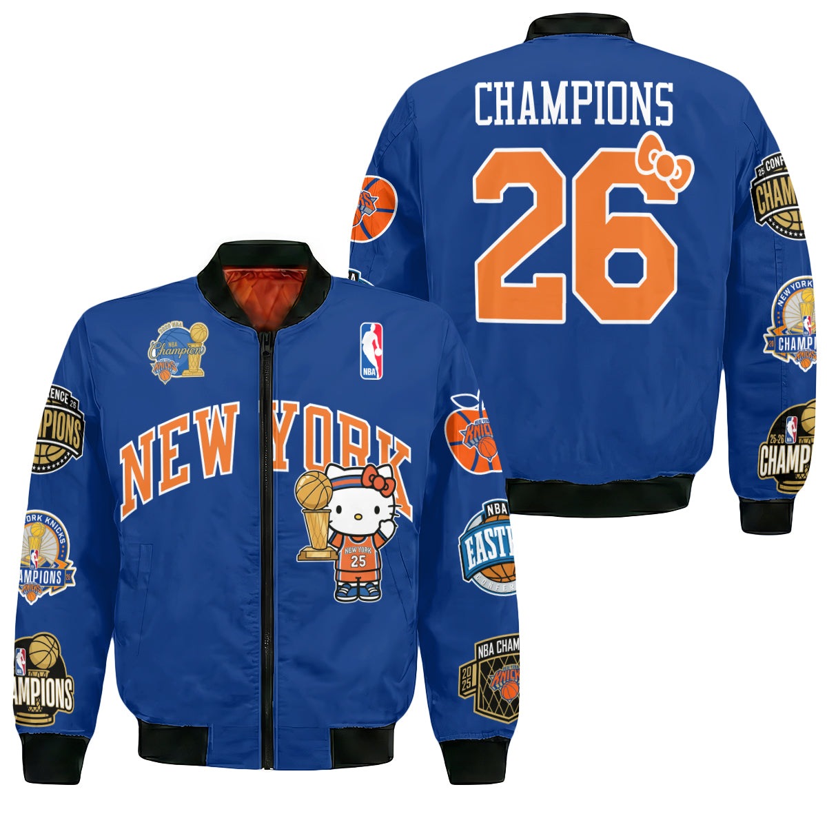 NYK 2026 NBA Finals Champions Limited Edition Bomber Jacket V3- Printed