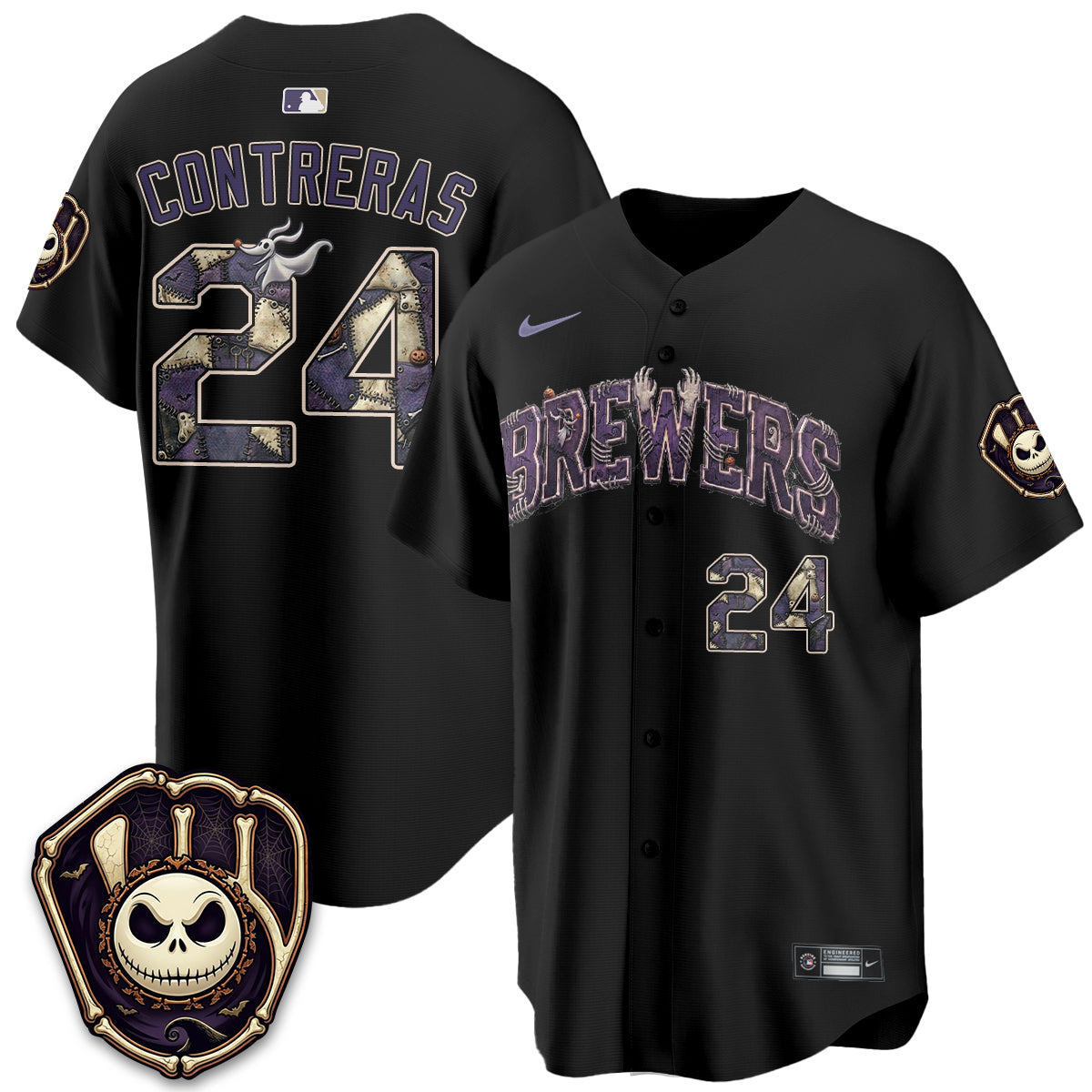 Milwaukee Brewers Nightmare Edition Vapor Jersey - Printed-NQD