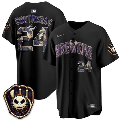 Milwaukee Brewers Nightmare Edition Vapor Jersey - Printed-NQD