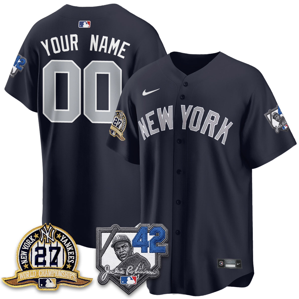 NYY 2026 Jackie Robinson Day Vapor Limited Custom Jersey - Stitched-NQD