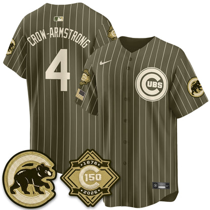CHC New Era Olive 2026 Armed Forces Day Jersey -All Stitched