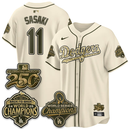 LAD Military Appreciation Game Day Jersey -All Stitched