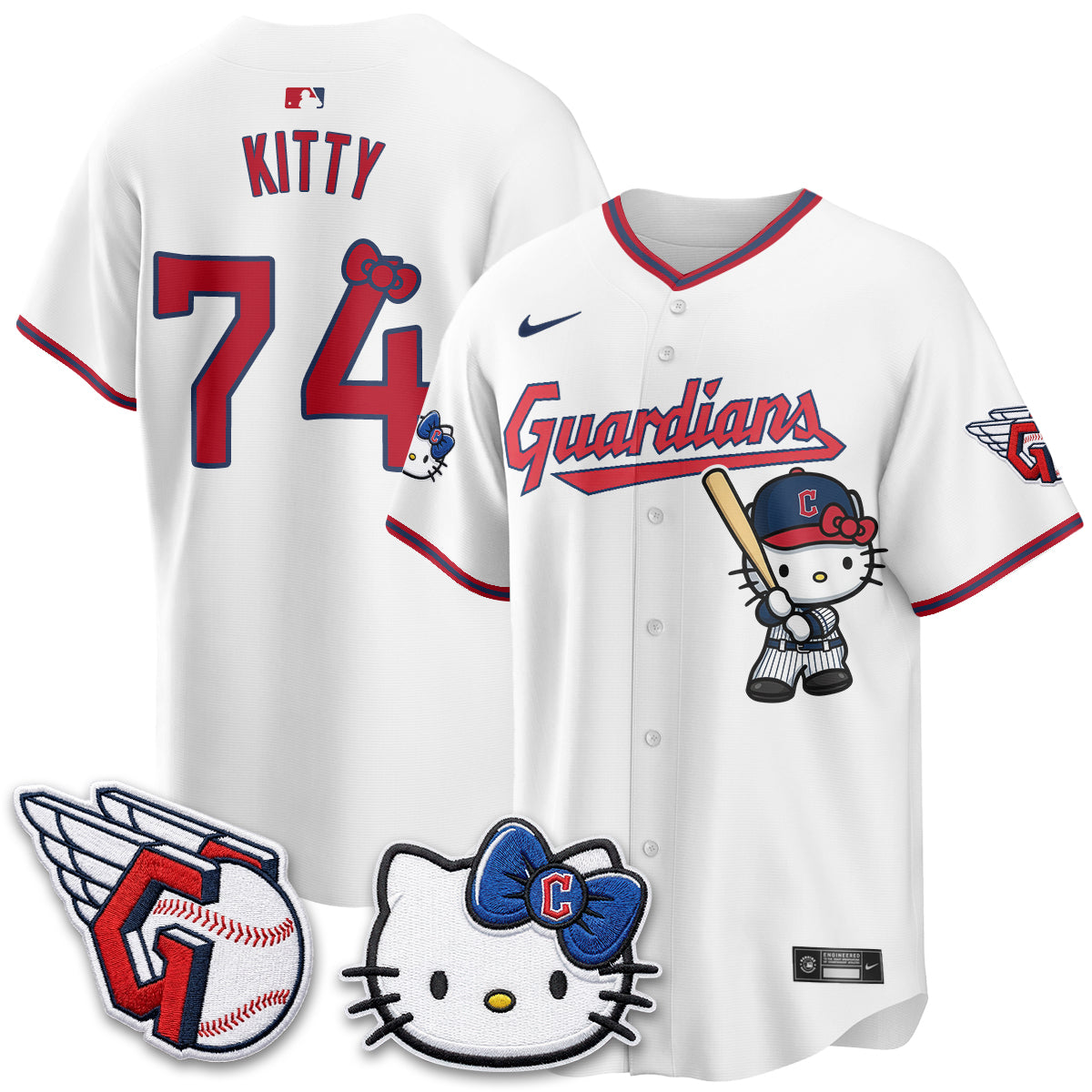 Cleveland Guardians x Meow KT Vapor Jersey - Stitched-NQD
