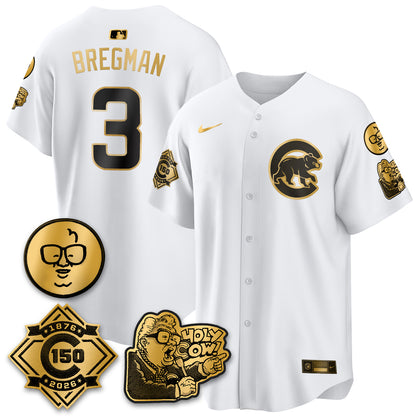CHC 150th Anniversary Harry Caray Holy Cow Vapor Premier Limited Jersey - All Stitched V3