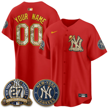 NYY x OP Japanese Cartoon Limited Custom Jersey -  Stitched-NQD