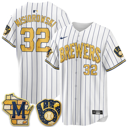 Milwaukee Brewers Cheesehead Edition Vapor Limited Jersey - Stitched