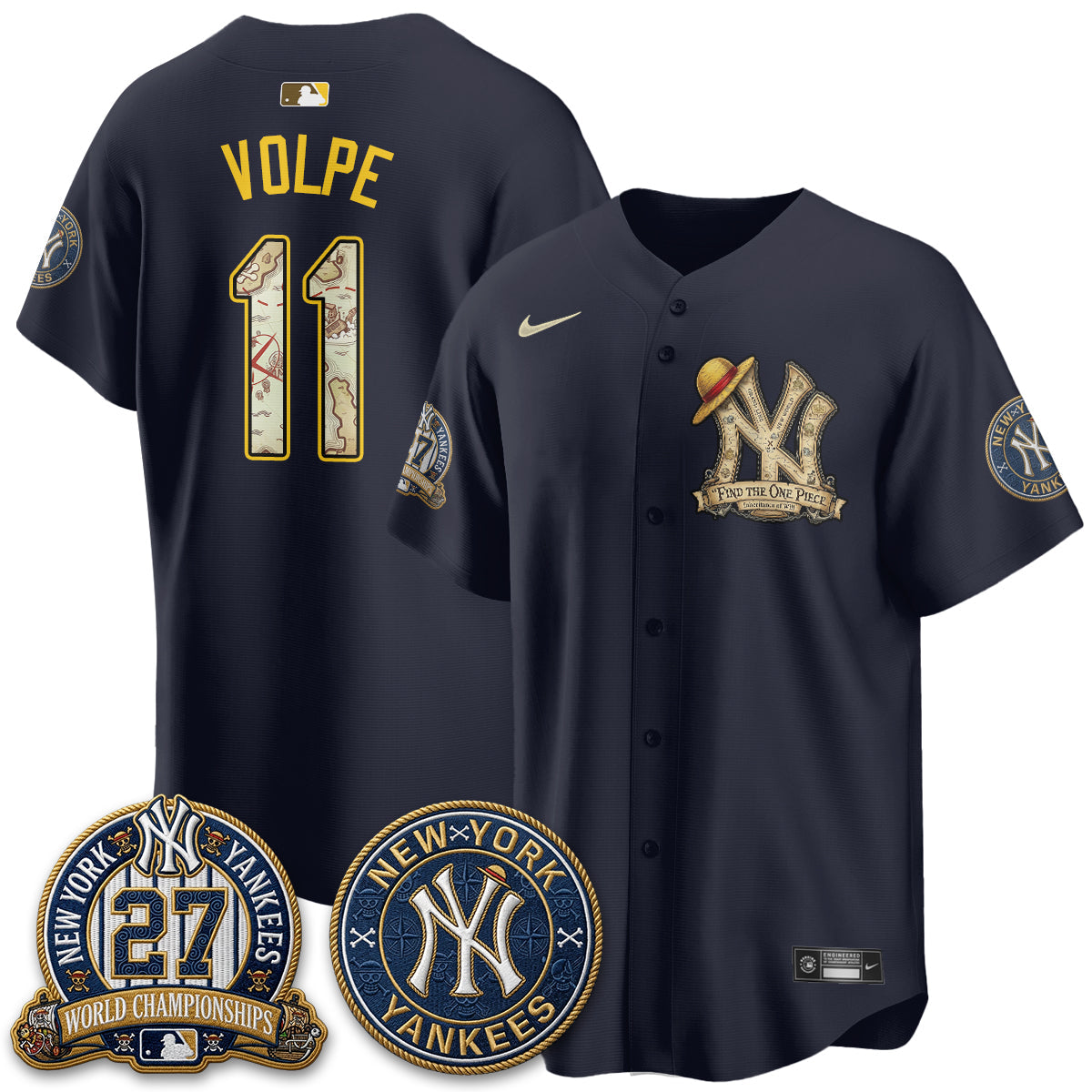 NYY x OP Japanese Cartoon Limited Jersey -  Stitched-NQD