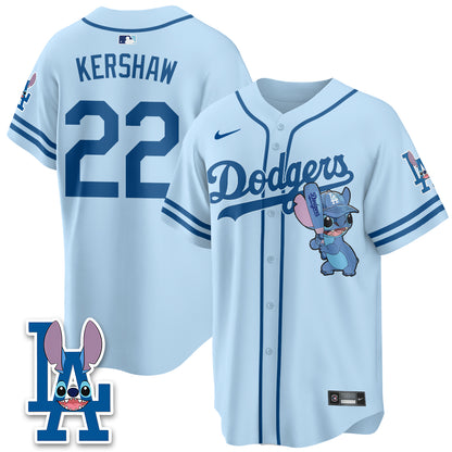 Los Angeles Dodgers x Blue Alien Edition Vapor Jersey - Stitched