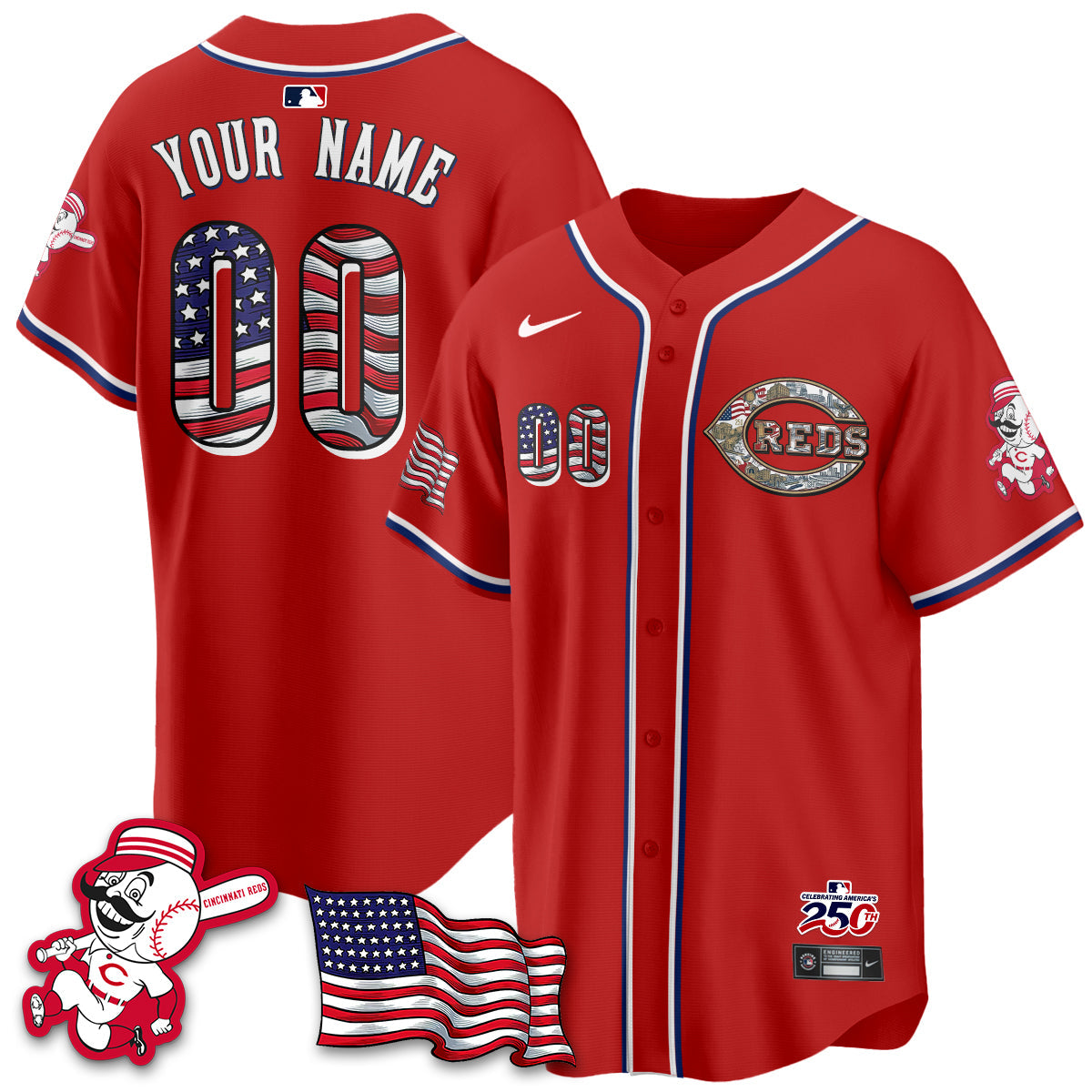 CIN 2026 Independence Day USA Vapor Limited Custom Jersey - Stitched-NQD