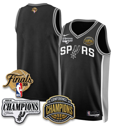 SAS 2026 NBA Western Conference Champions Vapor Jersey - Stitched-NQD