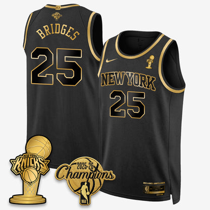 New York Knicks 2026 NBA Champions Gold Edition Vapor Jersey - Stitched