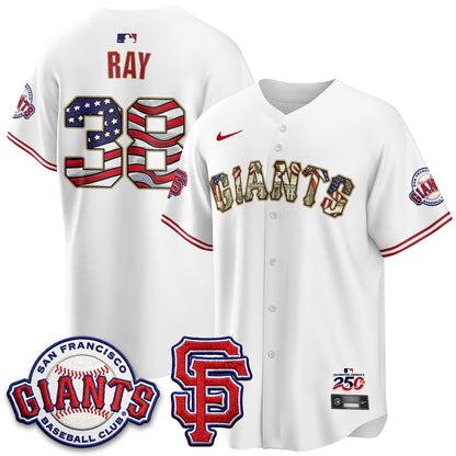 San Francisco Giants2026 Independence Day USA Jersey - All Stitched