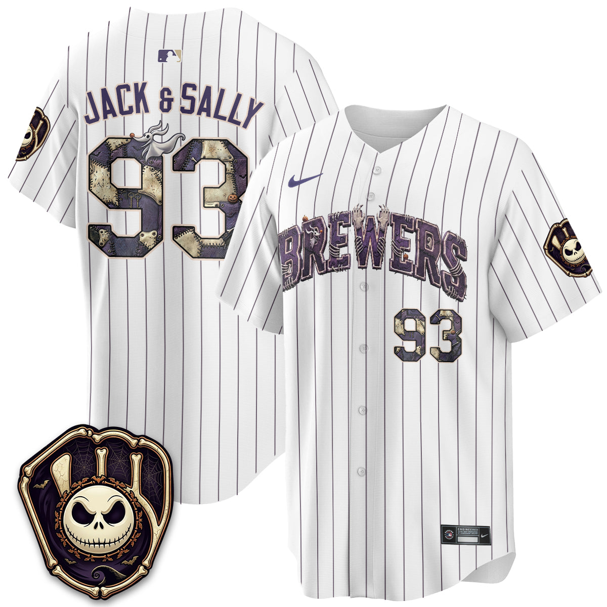 Milwaukee Brewers Nightmare Edition Vapor Jersey - Printed-NQD