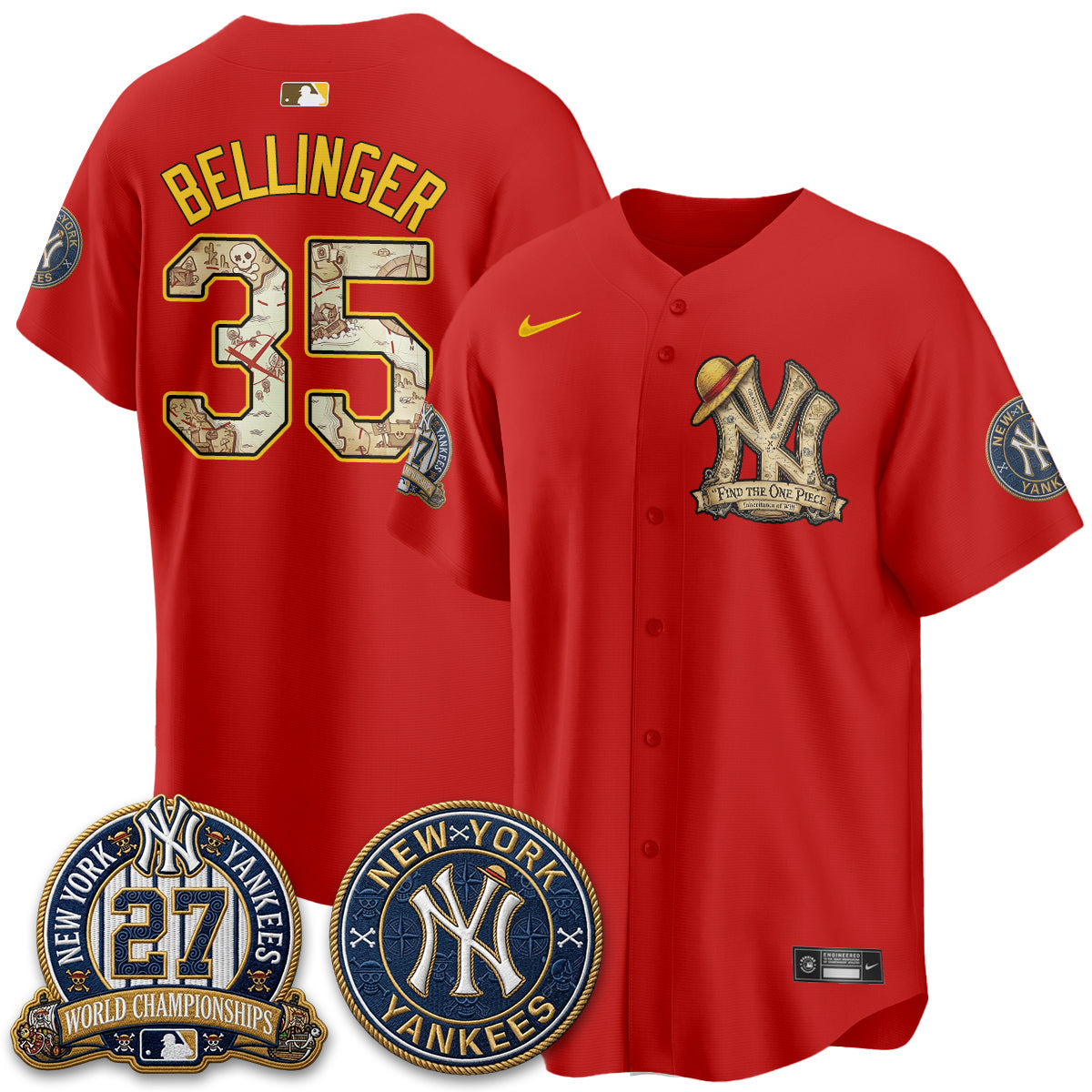 NYY x OP Japanese Cartoon Limited Jersey -  Stitched-NQD