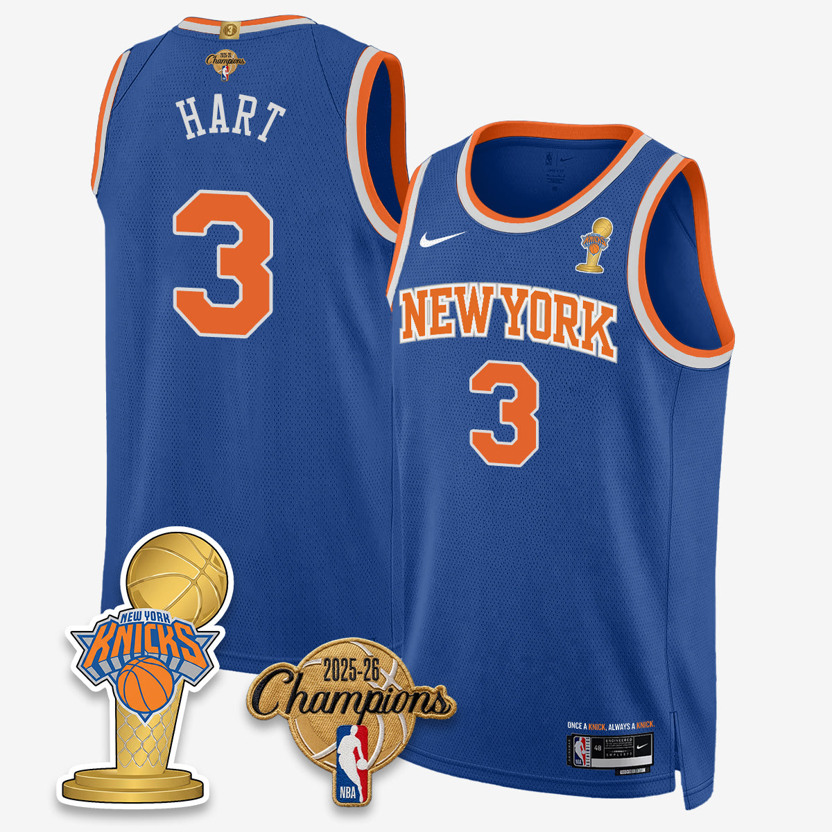 NYK 2026 Basketball Champions Vapor Jersey - Stitched-NQD