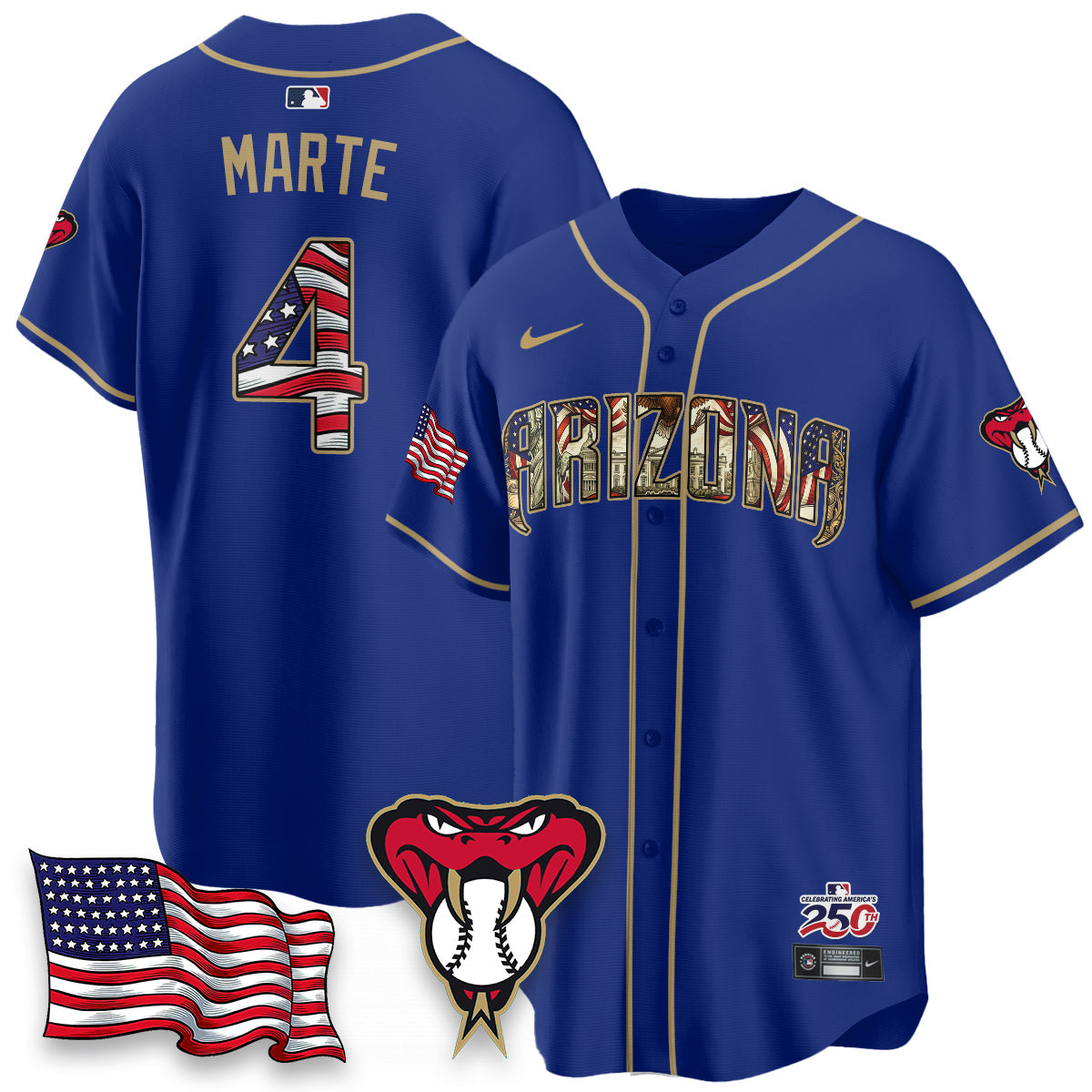 ARI 2026 Independence Day USA Vapor Limited Jersey - Stitched-NQD