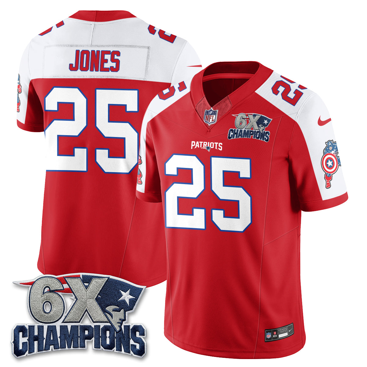 New England Patriots x Vibranium Shield Edition Vapor Jersey V2 - Stitched