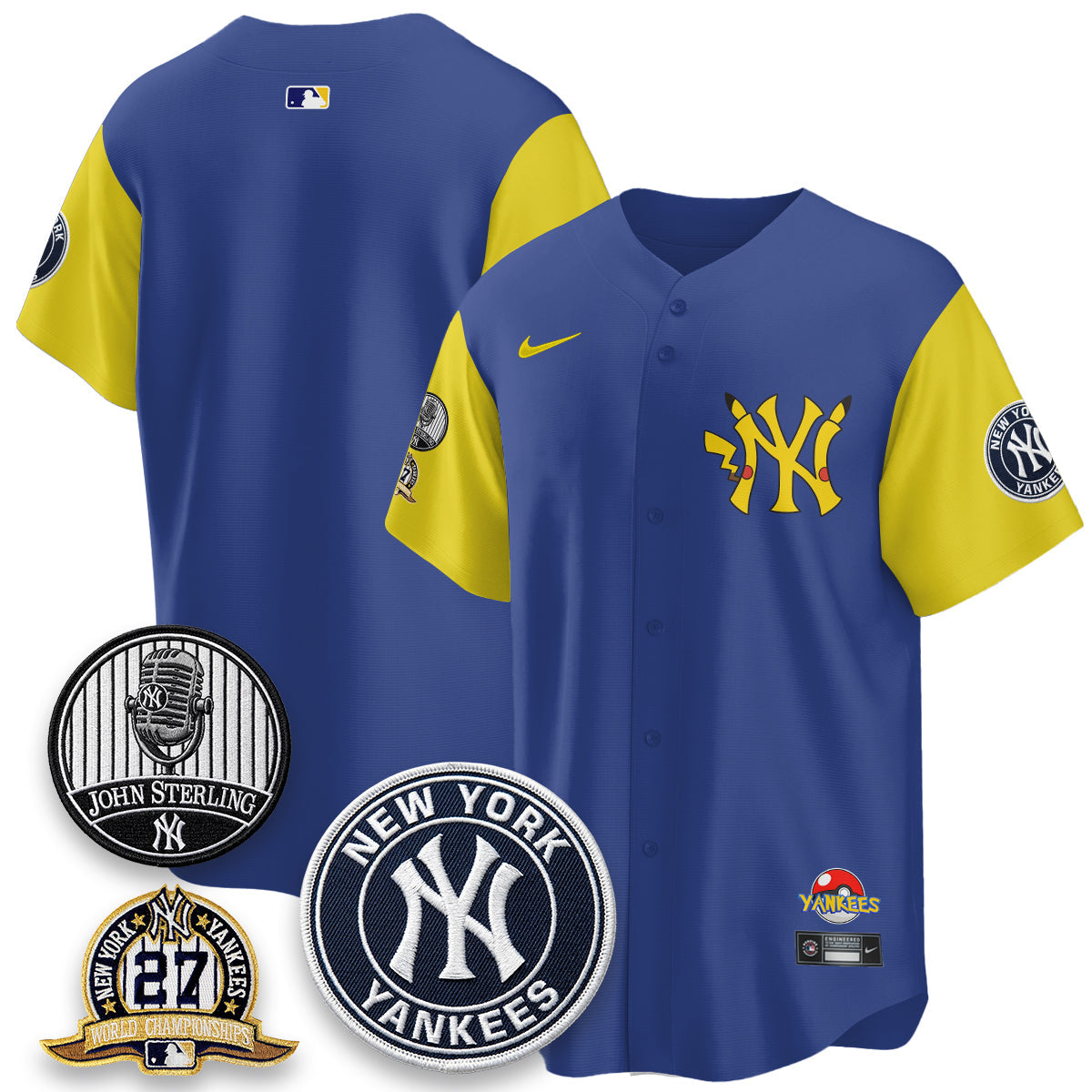 NYY x PKM Cartoon Limited Jersey -  Stitched-NQD
