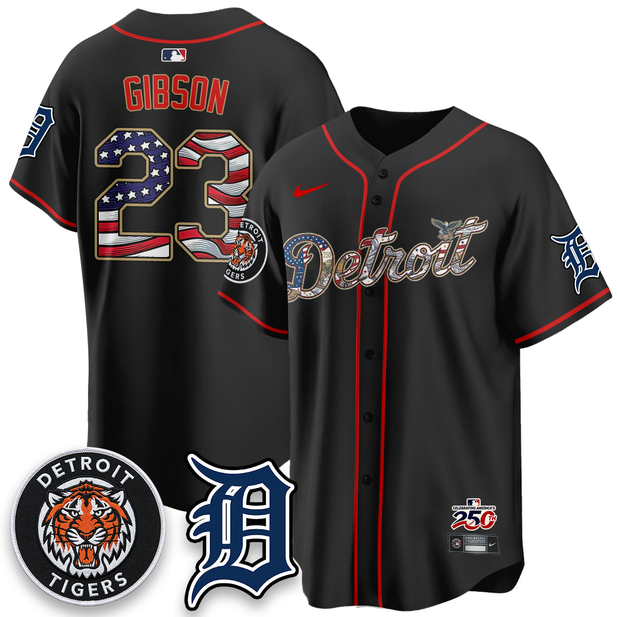 DET 2026 Independence Day USA Vapor Limited Jersey - Stitched-NQD