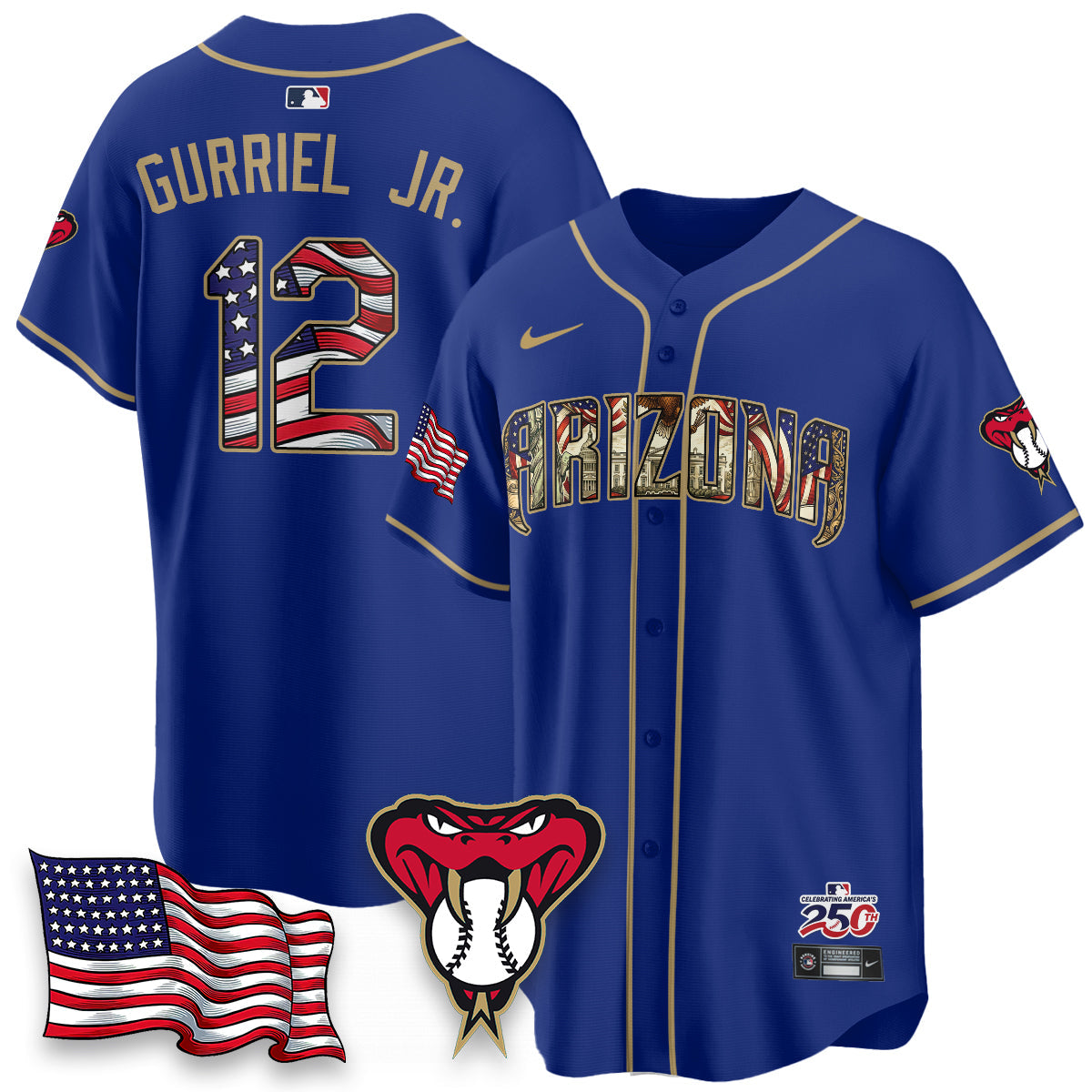 ARI 2026 Independence Day USA Vapor Limited Jersey - Stitched-NQD