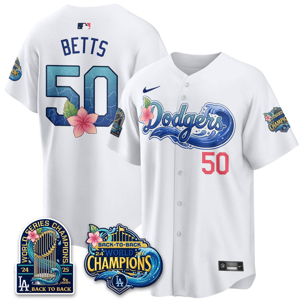 LAD Blue Aloha Paradise Jersey Vapor Limited Jersey - All Stitched