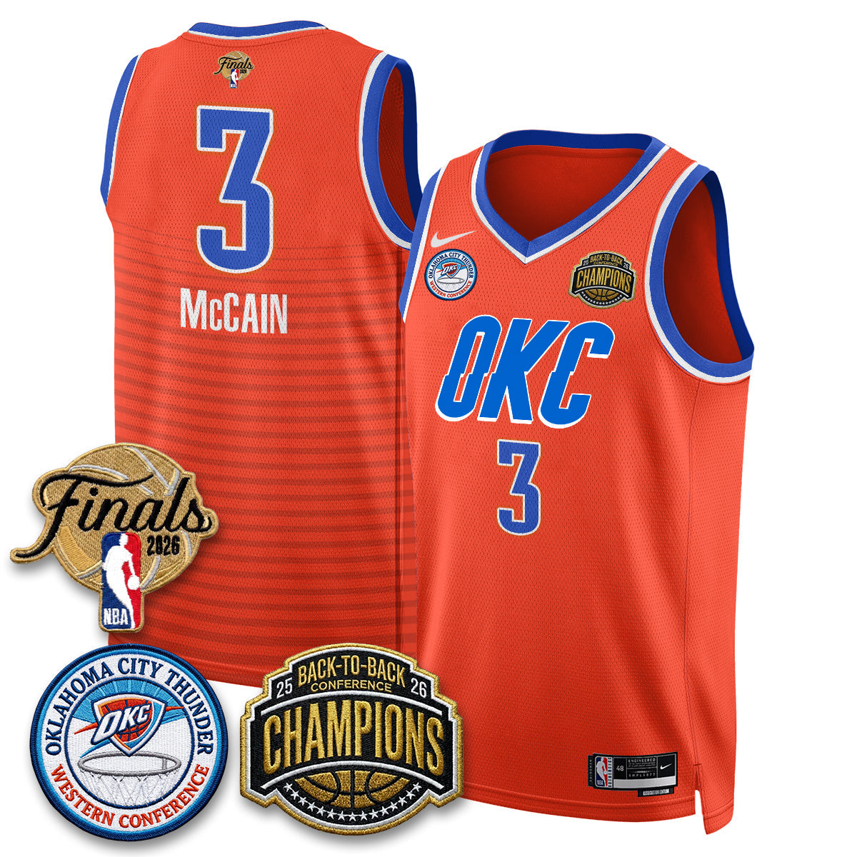 OKC 2026 NBA Western Conference Champions Vapor Jersey - Stitched-NQD