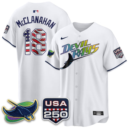 Tampa Bay Rays Independence Day USA 2026 City Connect Vapor Jersey - Stitched