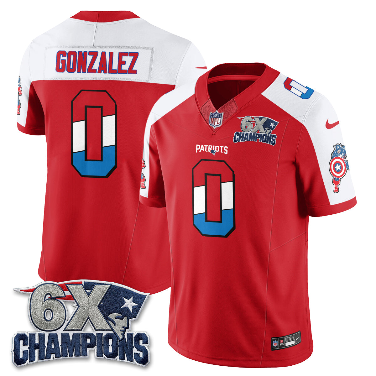 New England Patriots x Vibranium Shield Edition Vapor Jersey V2 - Stitched