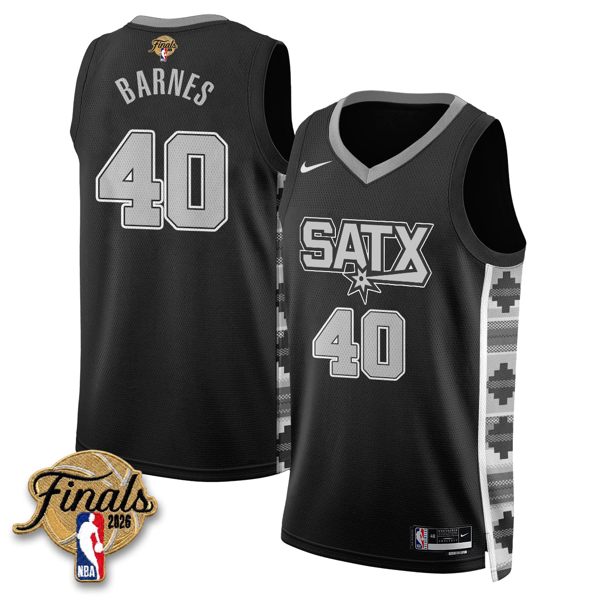 SAS 2026 NBA Western Conference Champions Vapor Jersey V2- Stitched-NQD