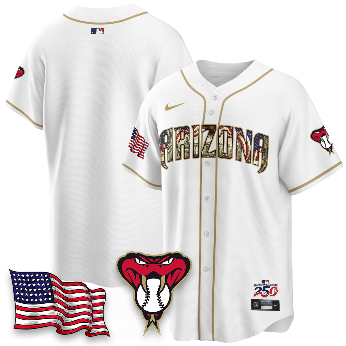 ARI 2026 Independence Day USA Vapor Limited Jersey - Stitched-NQD