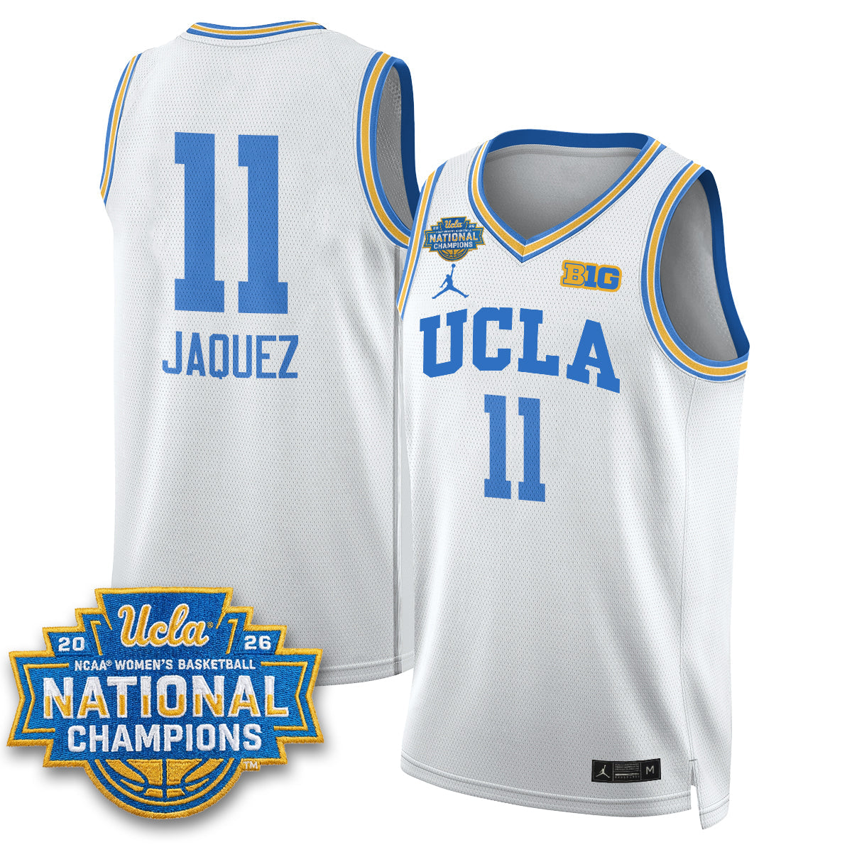 UCLA Women's Basketball National Champion 2026 Gear Limited Jersey -  Stitched-NQD