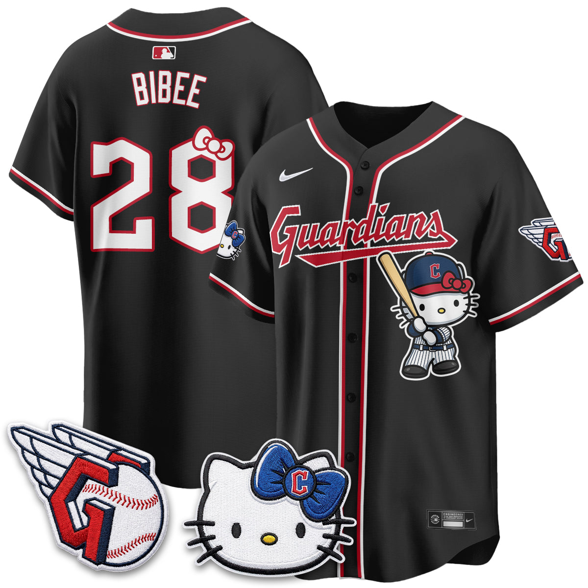 Cleveland Guardians x Meow KT Vapor Jersey - Stitched-NQD