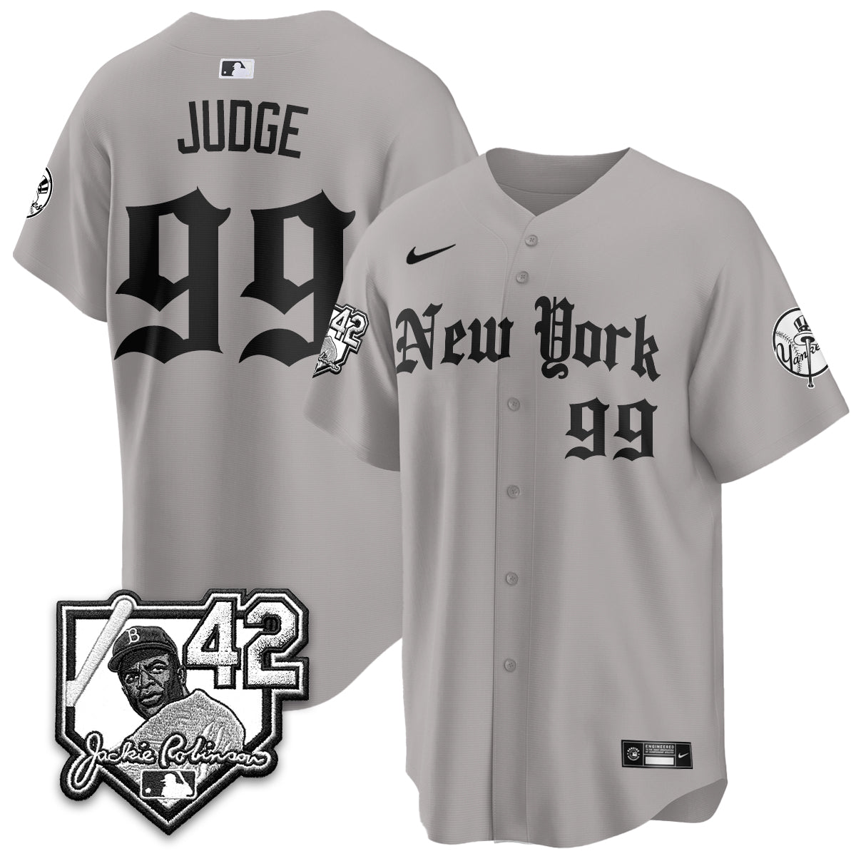 NYY 2026 Jackie Robinson Day Gothic Vapor Limited Jersey - Stitched-NQD