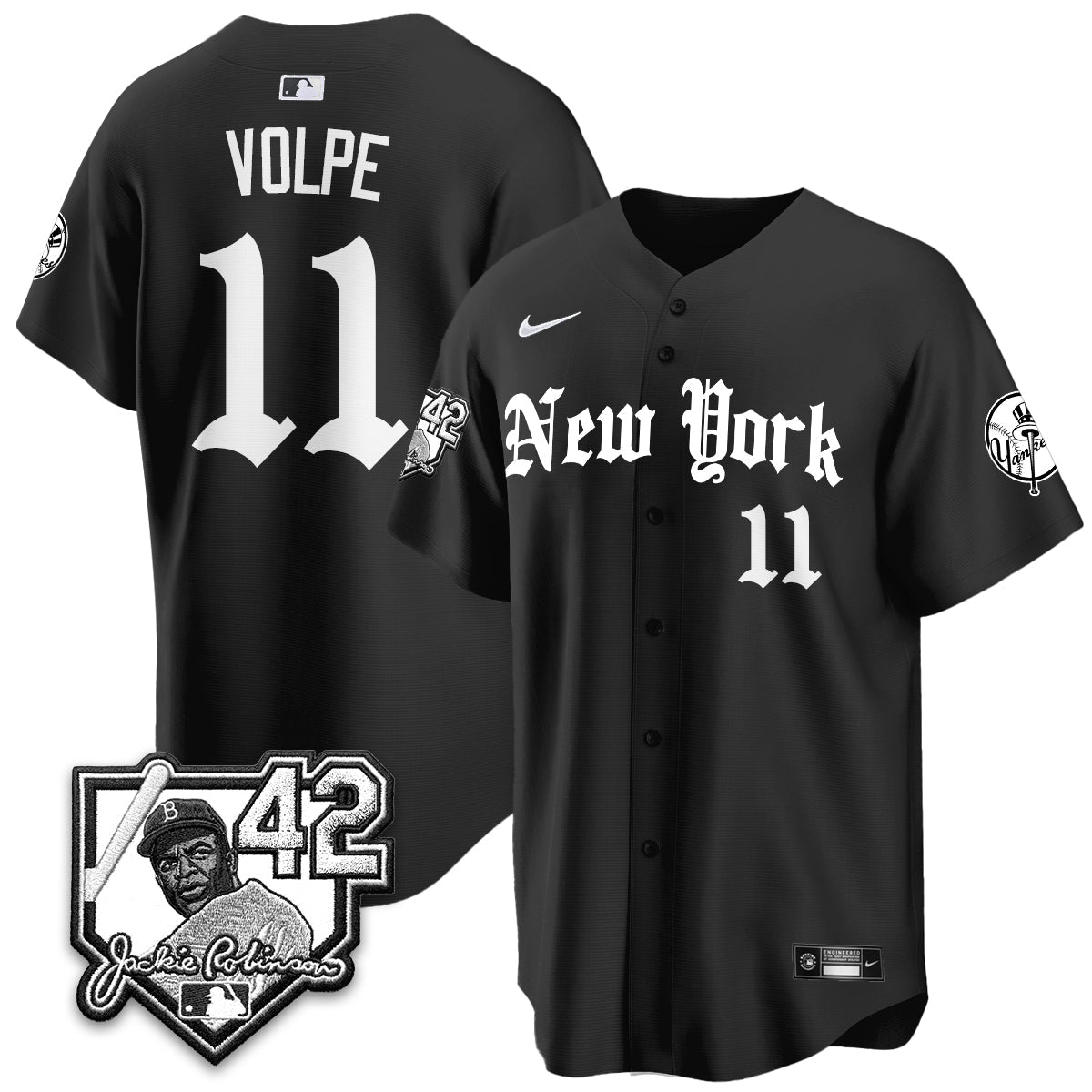 NYY 2026 Jackie Robinson Day Gothic Vapor Limited Jersey - Stitched-NQD