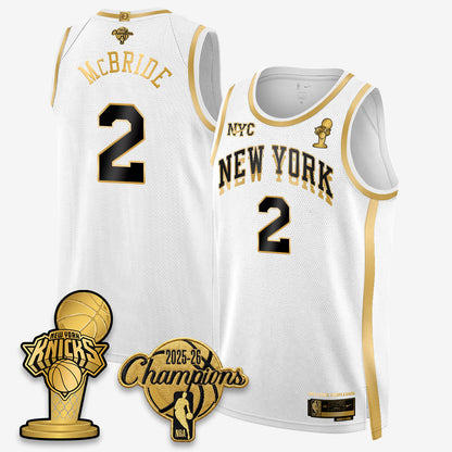 New York Knicks 2026 NBA Champions Gold Edition Vapor Jersey - Stitched