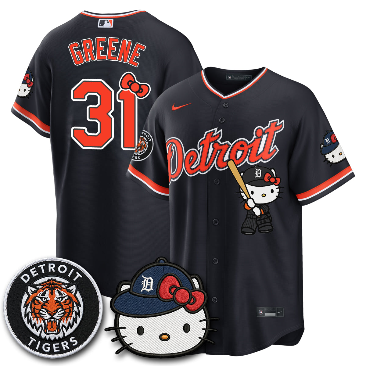 Detroit Tigers x Meow KT Edition Vapor Limited Jersey - Stitched-NQD