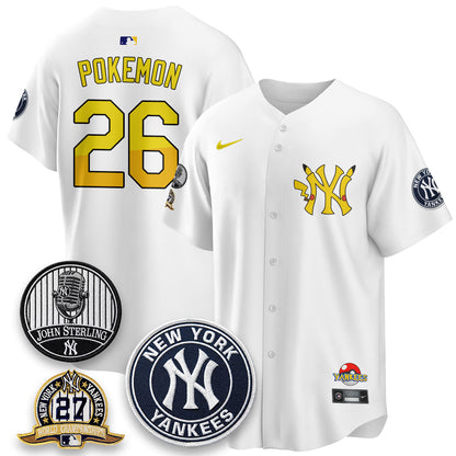 NYY x PKM Cartoon Limited Jersey -  Stitched-NQD