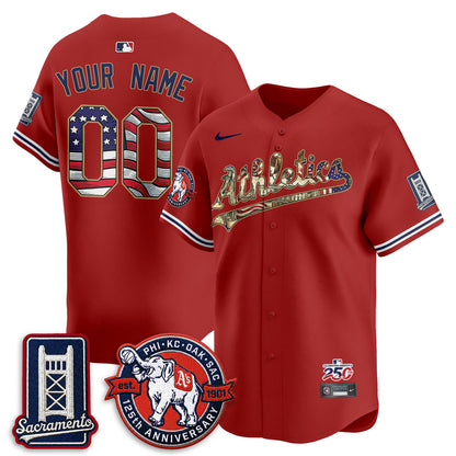 OAK  2026 Independence Day USA Vapor Custom Jersey - Stitched-NQD