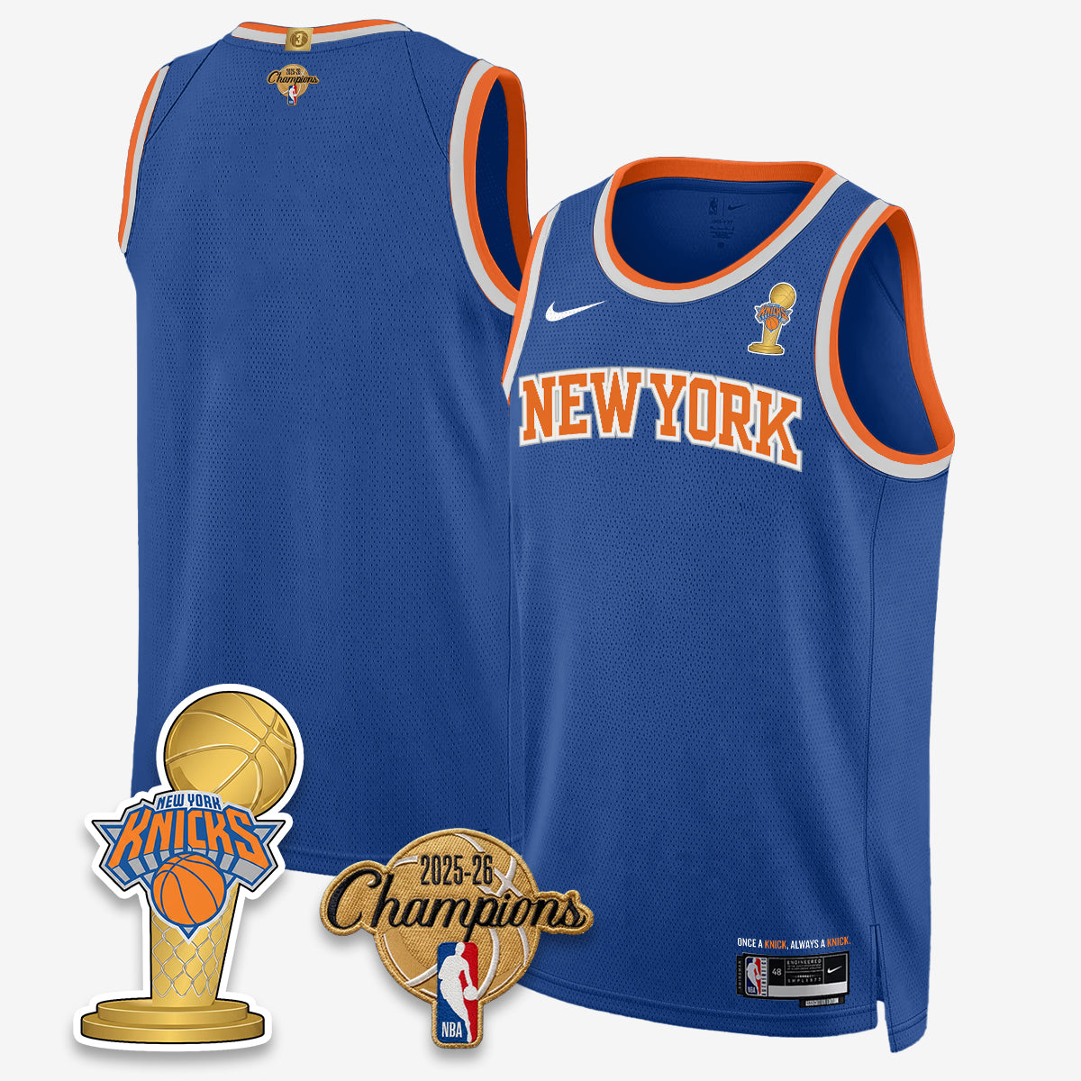 NYK 2026 Basketball Champions Vapor Jersey - Stitched-NQD