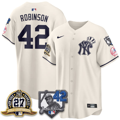 NYY 2026 Jackie Robinson Day Vapor Limited Gold Edition Jersey - All Stitched - V2-NQD