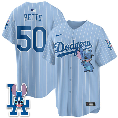 Los Angeles Dodgers x Blue Alien Edition Vapor Jersey - Stitched