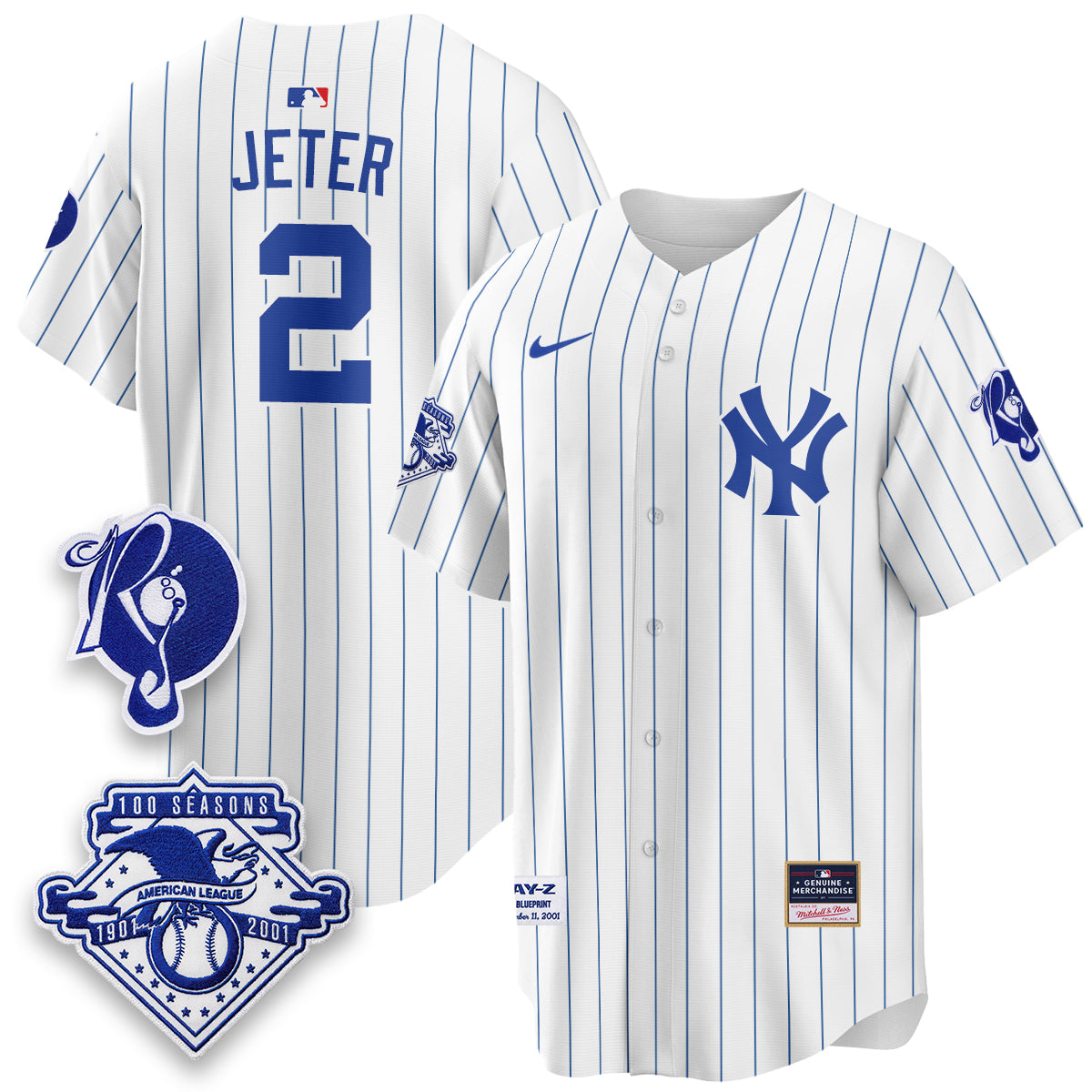 NYY x Jay Z Edition Vapor Jersey - Stitched-NQD