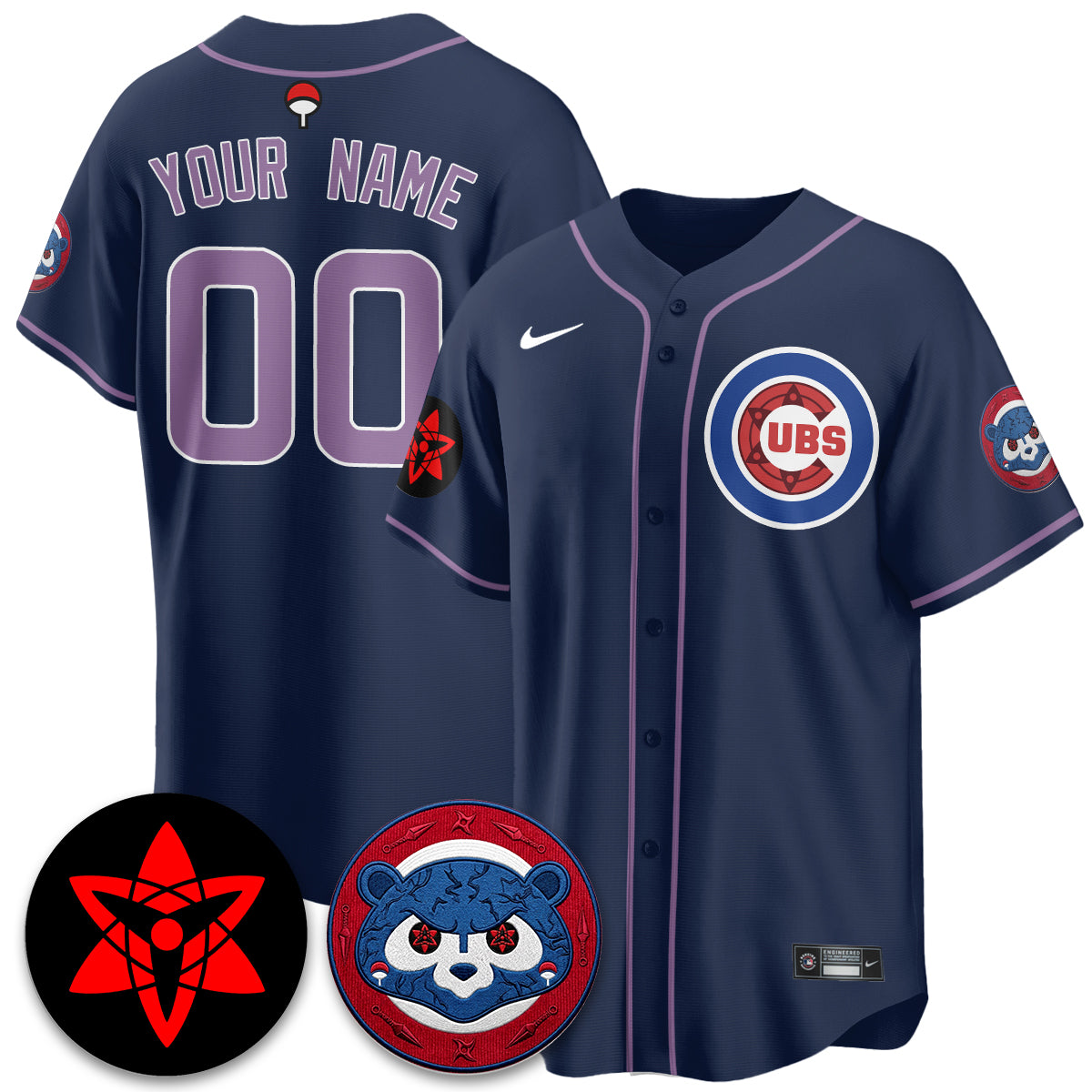 Chicago Cubs Uchiha Sasuke Vapor Limited Custom Jersey - Stitched