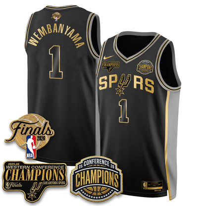 SAS 2026 NBA Western Conference Champions Vapor Special Edition Jersey - Stitched
